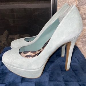 Jessica Simpson Light Blue Suede Heels